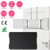3 Way Mirror with LED Telescopic Hanger Tri-fold Mirror Personal Makeup Mirror with Micro USB Cable for Self Shaving Hair Cutting Dyeing Curling Braid