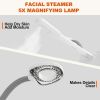 Professional Facial Steamer for Esthetician, 2 in 1 Rolling Facial Steamer with 5X Mag Lamp