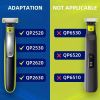 2pcs Replacement Blades Heads For Philips Norelco One Blade, Guide Comb Guards Electric Trimmer Shaver 14-length Adjustable Replacement Kit For QP2520