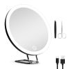 30X Magnifying Mirror With Light 3 Colors Dimmable Brightness Included Tweezer Scissor 
Travel Magnifying Makeup Mirror with Suction Cup 360° Adjusta